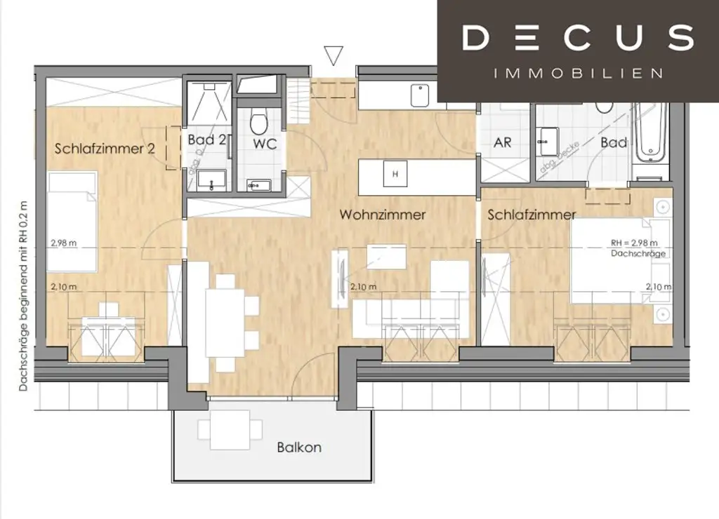/ BALKON / 3 ZIMMER / 2 BÄDER /  MODERNE ANLAGE / U-BAHN NÄHE
