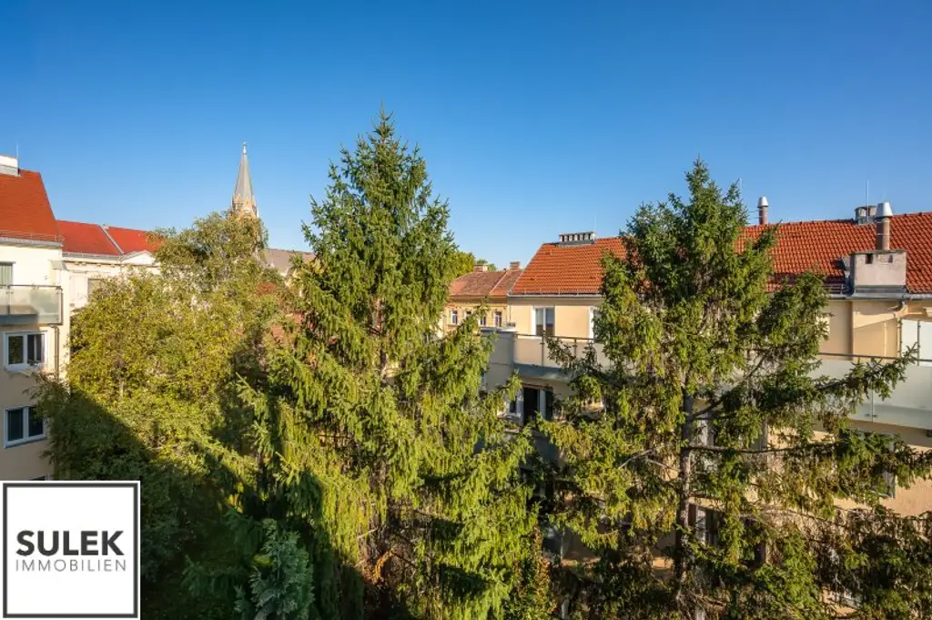 Bastiengasse 15: 3-Zimmer-DG-Wohnung mit separater Küche & gemütlicher, sonniger Terrasse