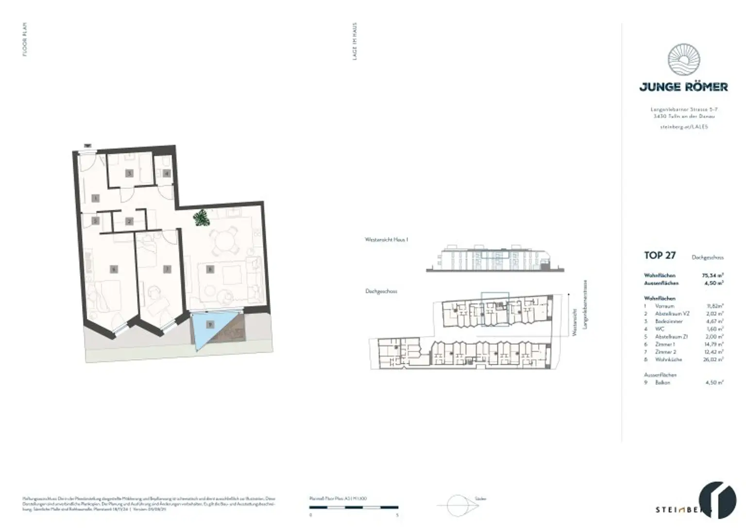 3 Zimmer Dachgeschosswohnung mit Balkon, Nähe Donaulände