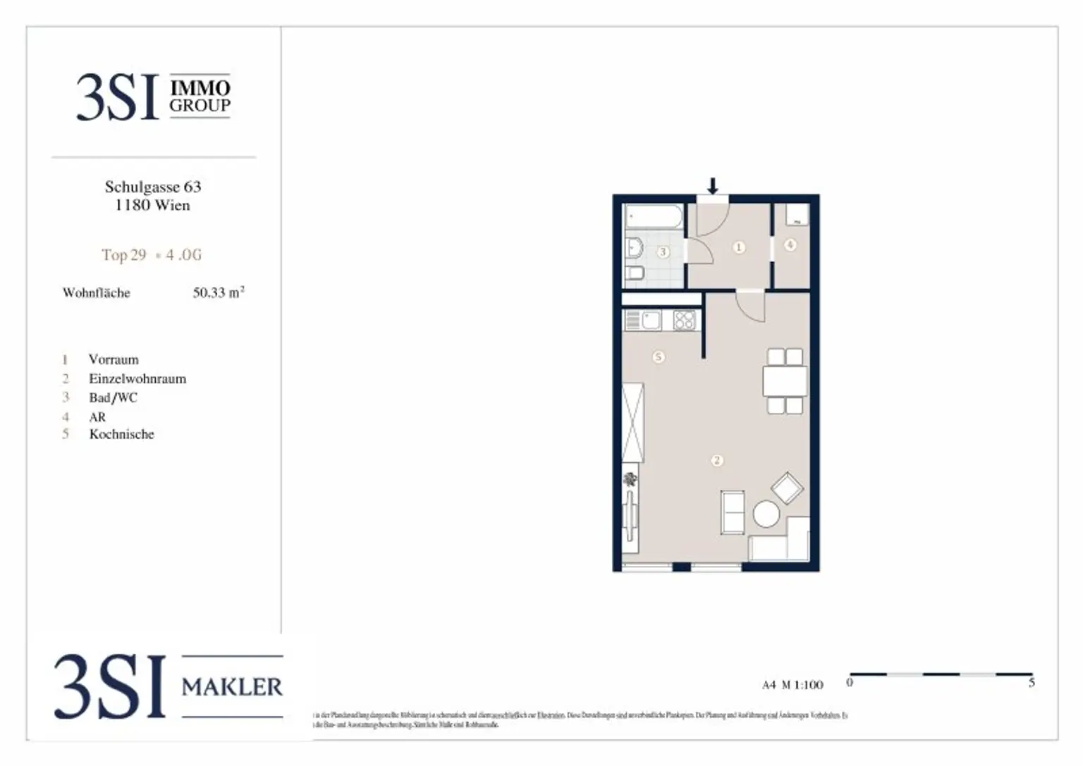 Geräumige Single-Wohnung im Herzen des 18. Bezirks