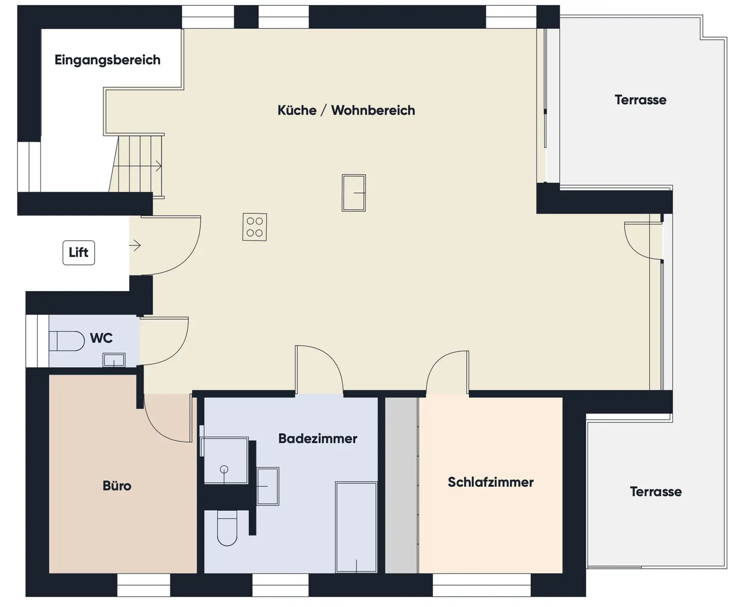 Grundrissplan ohne Maßstab OG