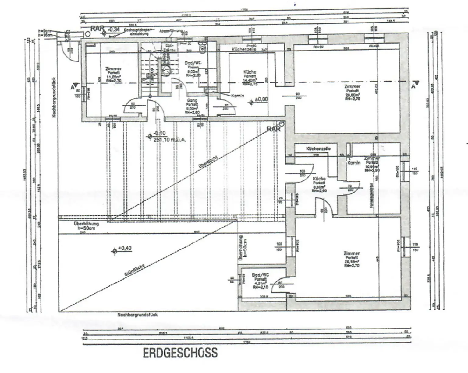 Grundrissplan Erdgeschoss