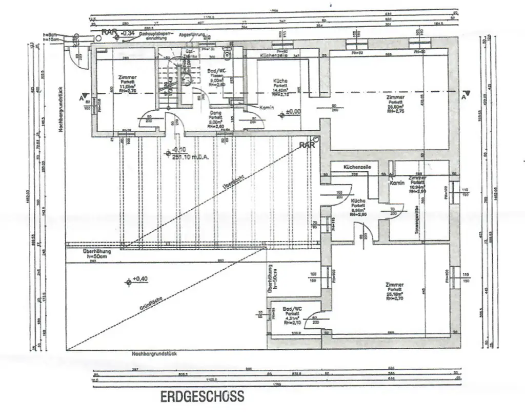 Grundrissplan Erdgeschoss