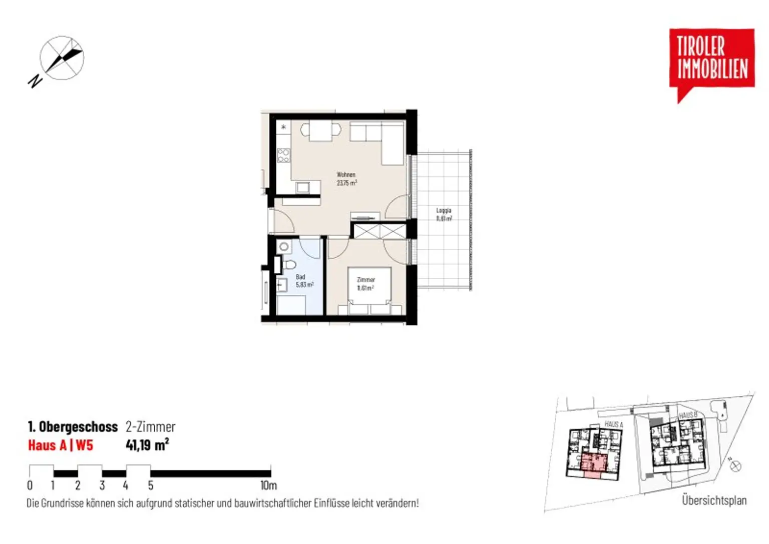 2-Zimmer-Wohnung im 1.OG in Oetz, provisionsfrei