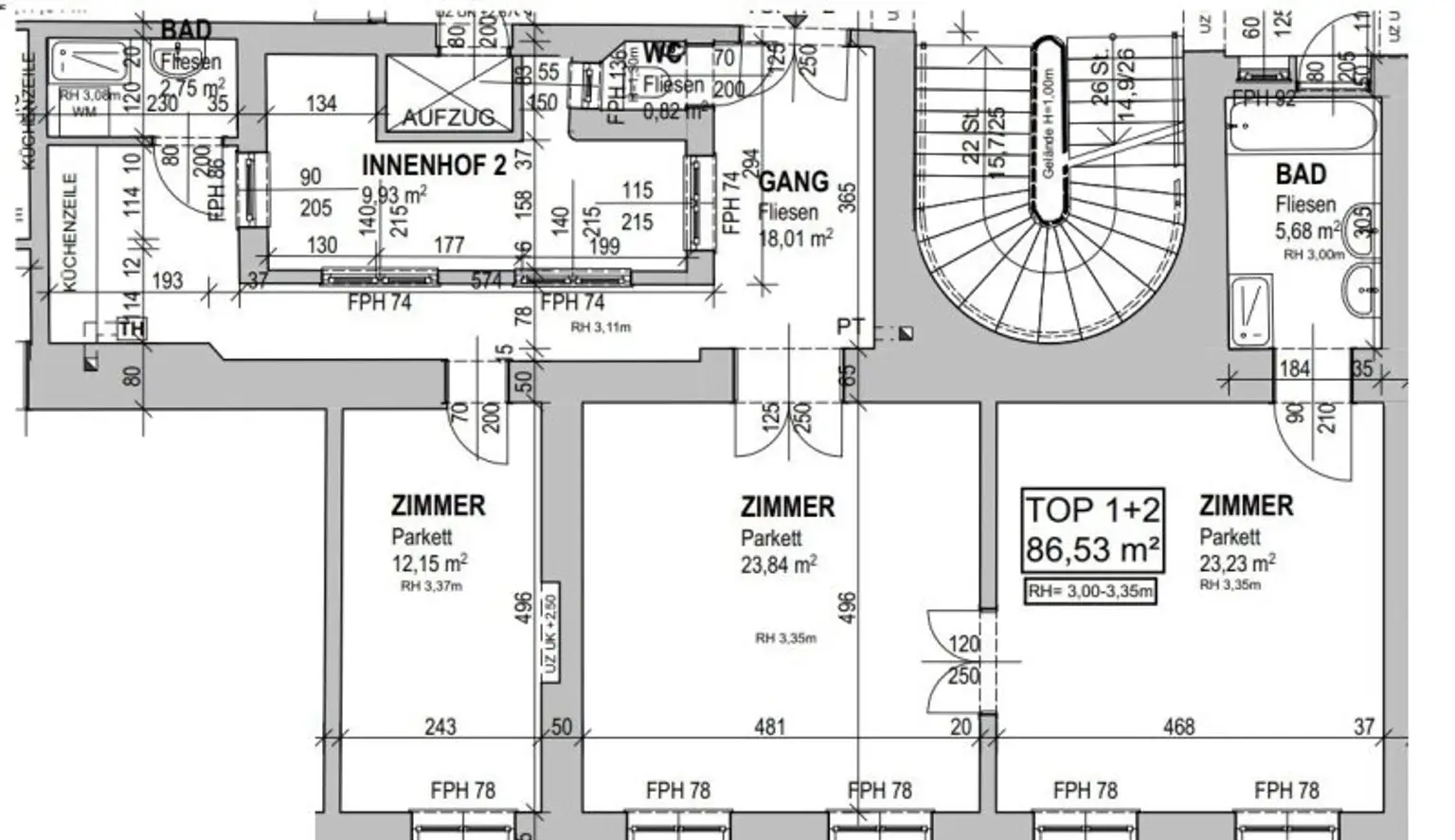 Großzügiges 3-Zimmer Altbaujuwel mit Nähe zur U4 Friedensbrücke! Zwei Badezimmer!