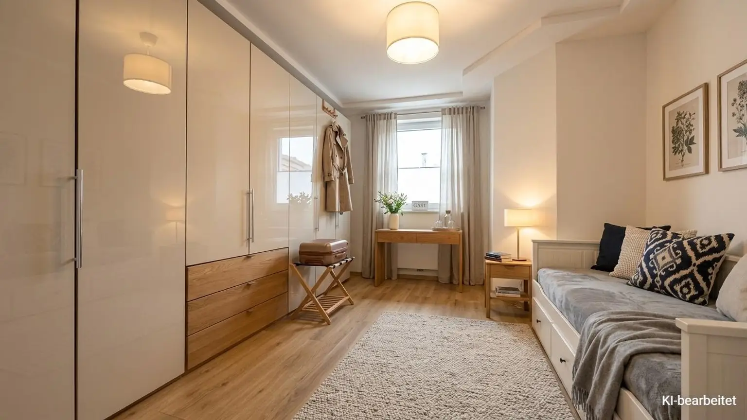 Gästezimmer mit KI Gestaltung