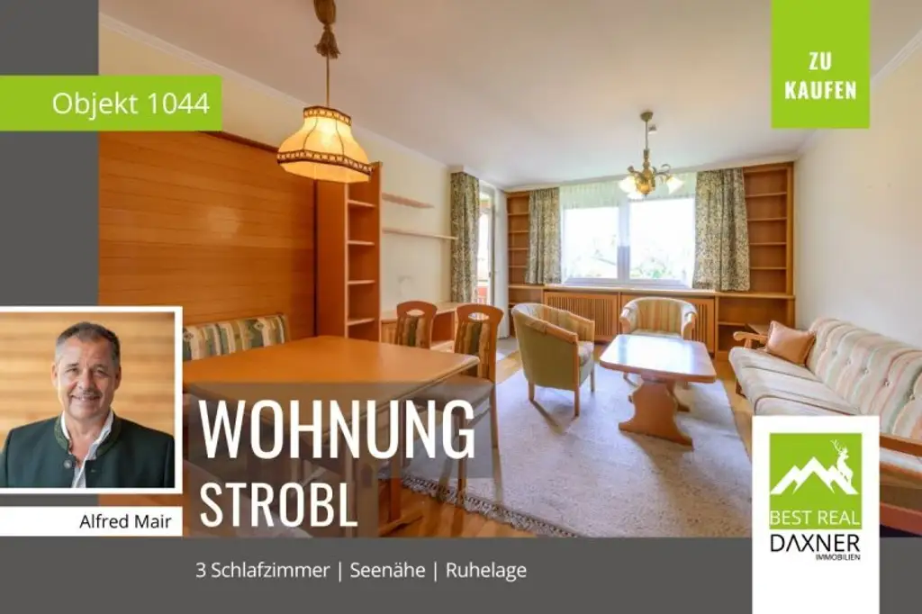 Geräumige 4-Zimmer-Wohnung in ruhiger Grünlage – nur  2 Gehminuten zum Wolfgangsee