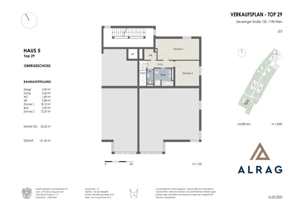 Luxus-Maisonette-Wohnung | 5,5 Zimmer & 160 m² zzgl. 3 Terrassen | Lebensqualität pur in Sievering