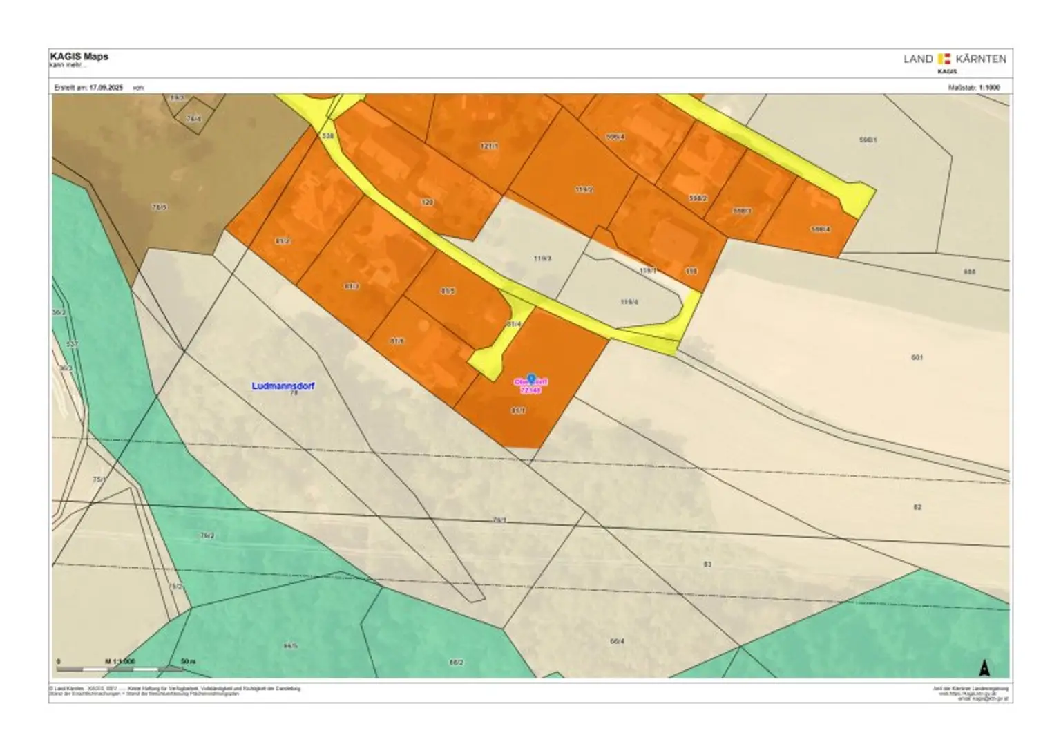 Schöner, großer und flacher 1.850m² Baugrund in Ludmannsdorf - Lukowitz