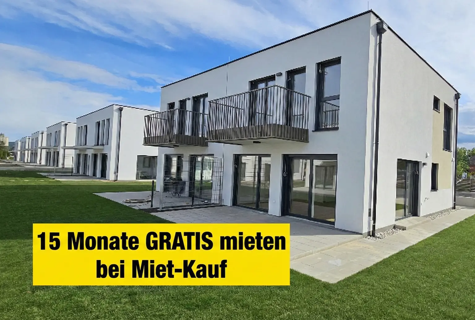 15 Monate GRATIS-Miete bei MIET-KAUF - mit Freunden als Nachbarn