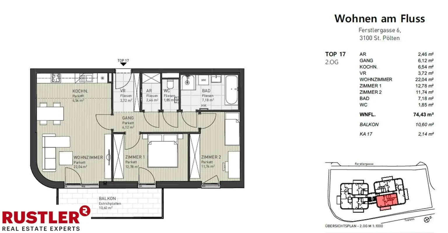 Wohnen an der Traisen – Im Herzen St. Pöltens - Exklusive Eigentumswohnungen mit Naturblick