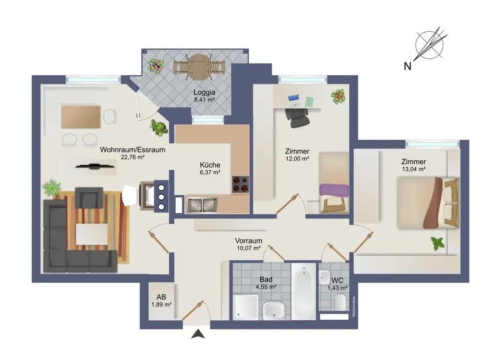 Modernes Wohnen in Hitzendorf – kernsanierte 3-Zimmer-Wohnung