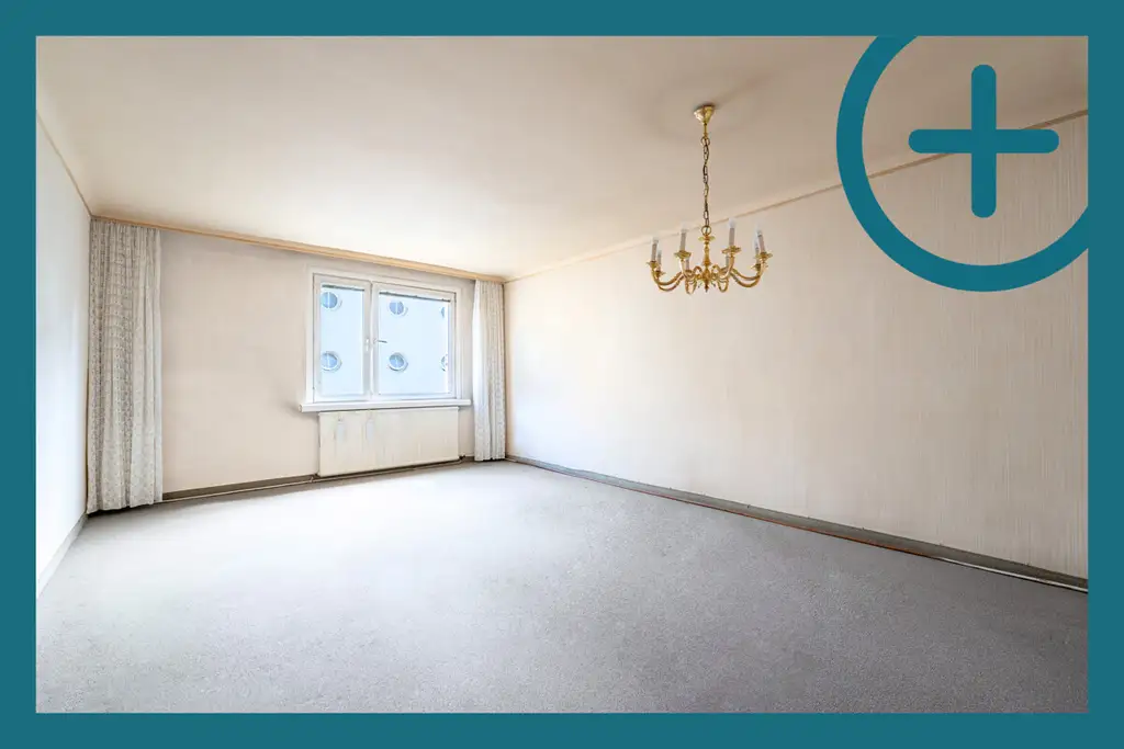 VIEL POTENZIAL: 2-Zimmer Wohnung in thermisch saniertem Haus!