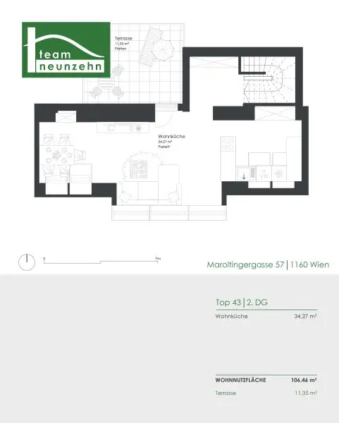 Ihre Dachgeschosswohnung in der Maroltingergasse – Komfort & Weitblick im 16. Bezirk