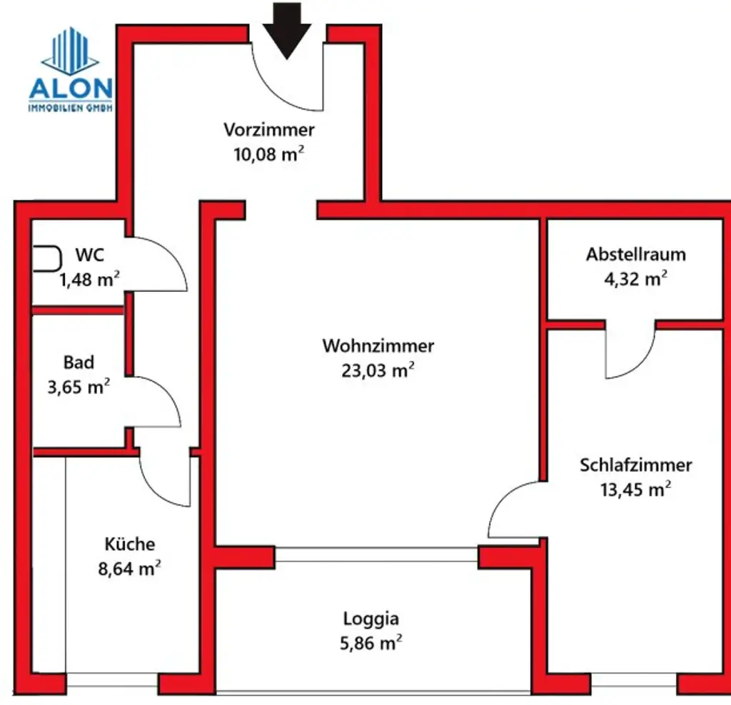 Klimatisierte 2-Zimmer-Neubauwohnung mit Loggia, gegenüber vom Schwedenplatz und Donaukanal!