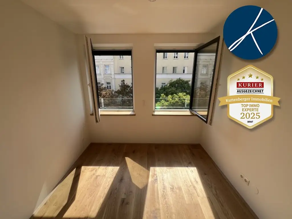 *Superprojekt: "Über den Baumwipfeln" Top 43  Erstklassige 3-Zimmer Wohnung mit Blick auf die Kastanienbäume + Balkon