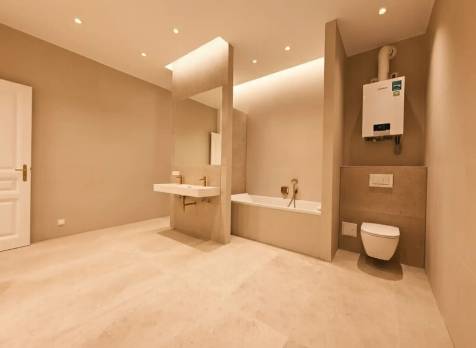 High-end Badezimmer: Wanne + Walk-In-Dusche