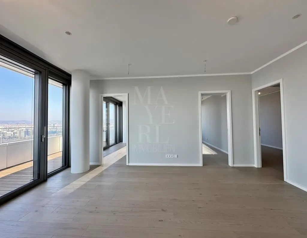 DANUBEFLATS. seltene und exklusive Eckwohnung mit zwei Terrassen im 24. Stockwerk