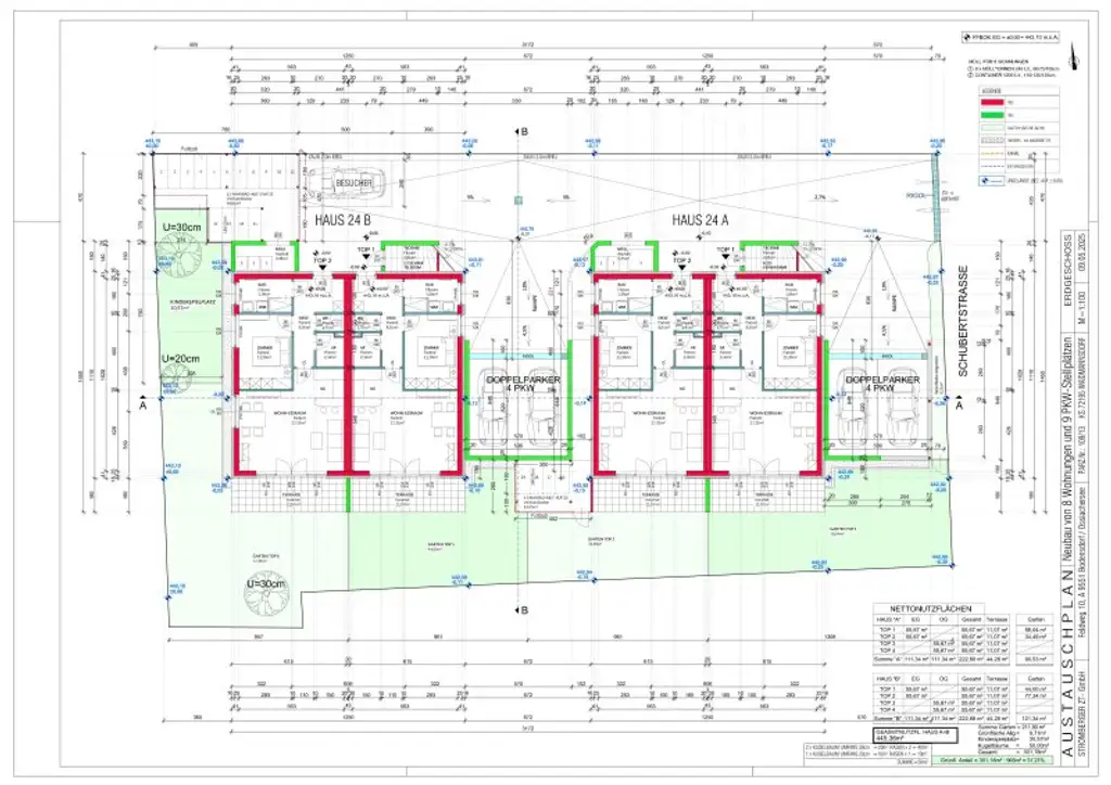 NEUBAU Kleinwohnanlage mit 2 Häuser und 8 Wohnungen in Waidmannsdorf - Schubertstraße