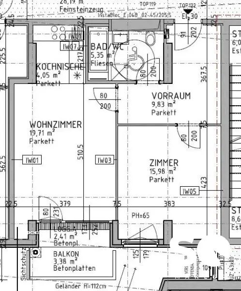 # SQ  - MODERNE 2 ZIMMER IN EINEM HOCHHAUS - NEUBAUWOHNUNG MIT BALKON - NÄHE KURPARK OBERLAA - 14. ETAGE - WEITBLICK