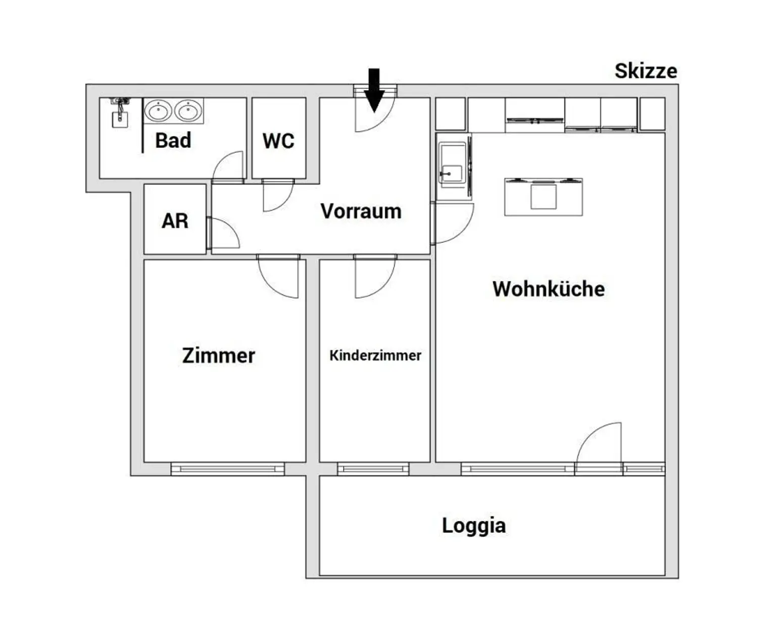 Grundriss Braunschweiggasse SB