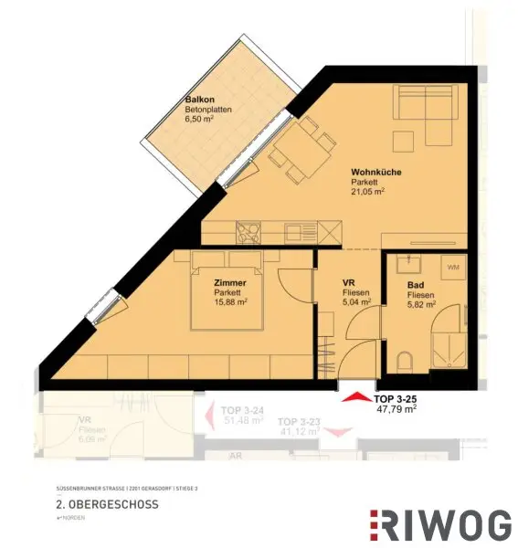 Pärchenhit - Neubauprojekt - 2 Zimmer - Ostbalkon - Gerasdorf bei Wien