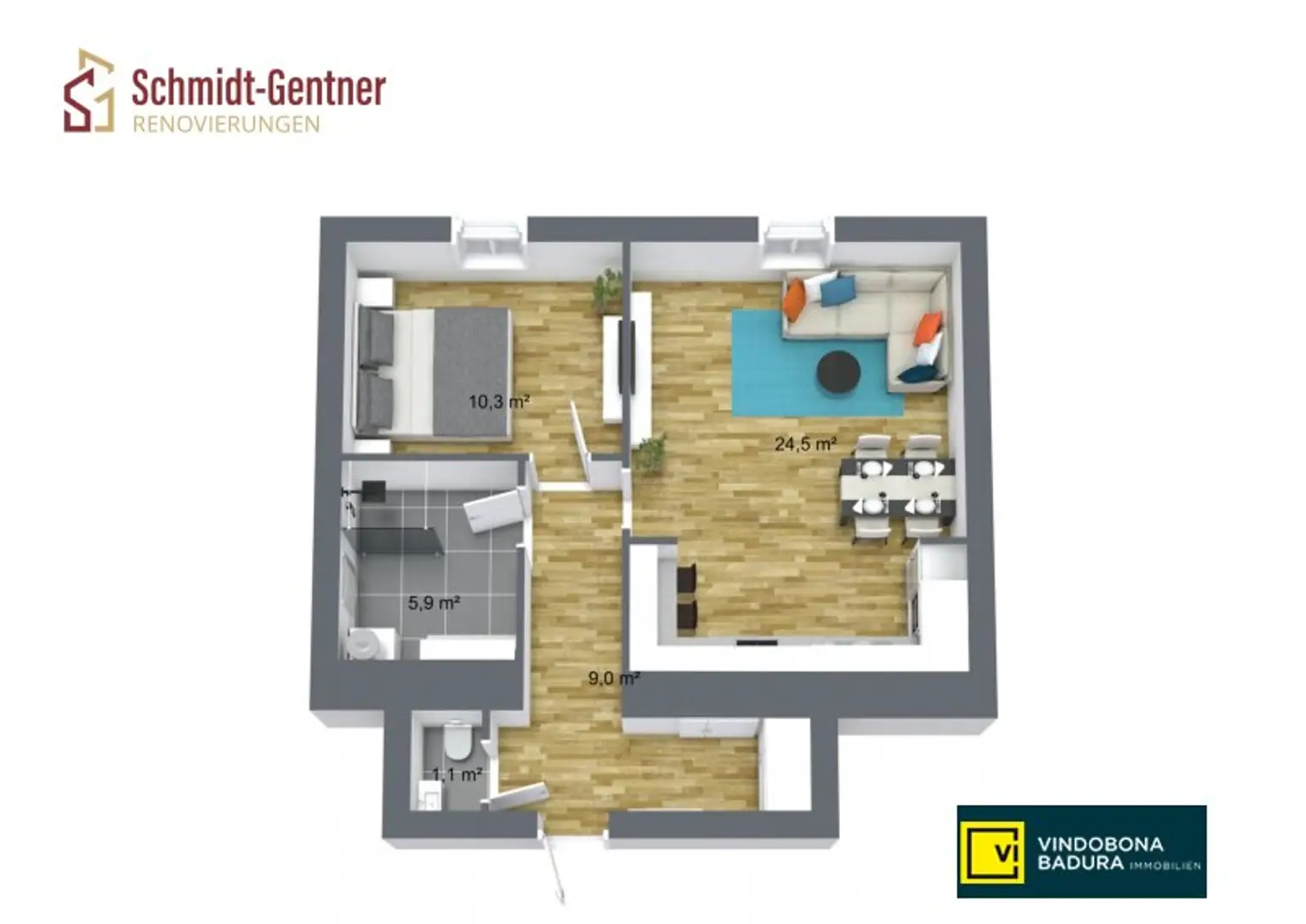 Wohnen mit Geschichte | Stilvoll sanierte 2-Zimmer-Wohnung I PROVISIONSFREI