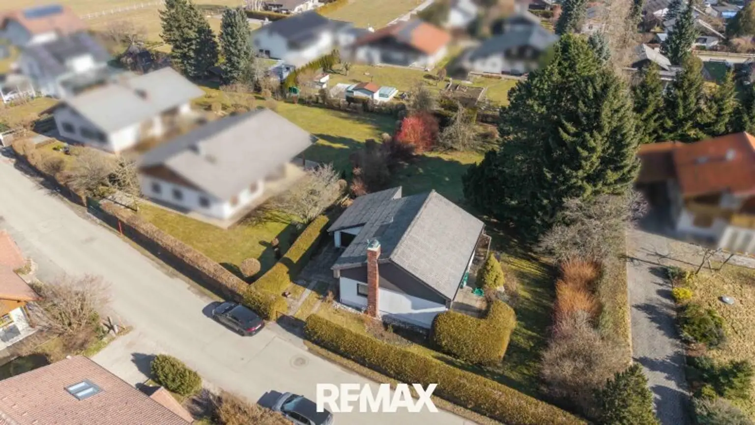 Drohnenansicht Grundstück