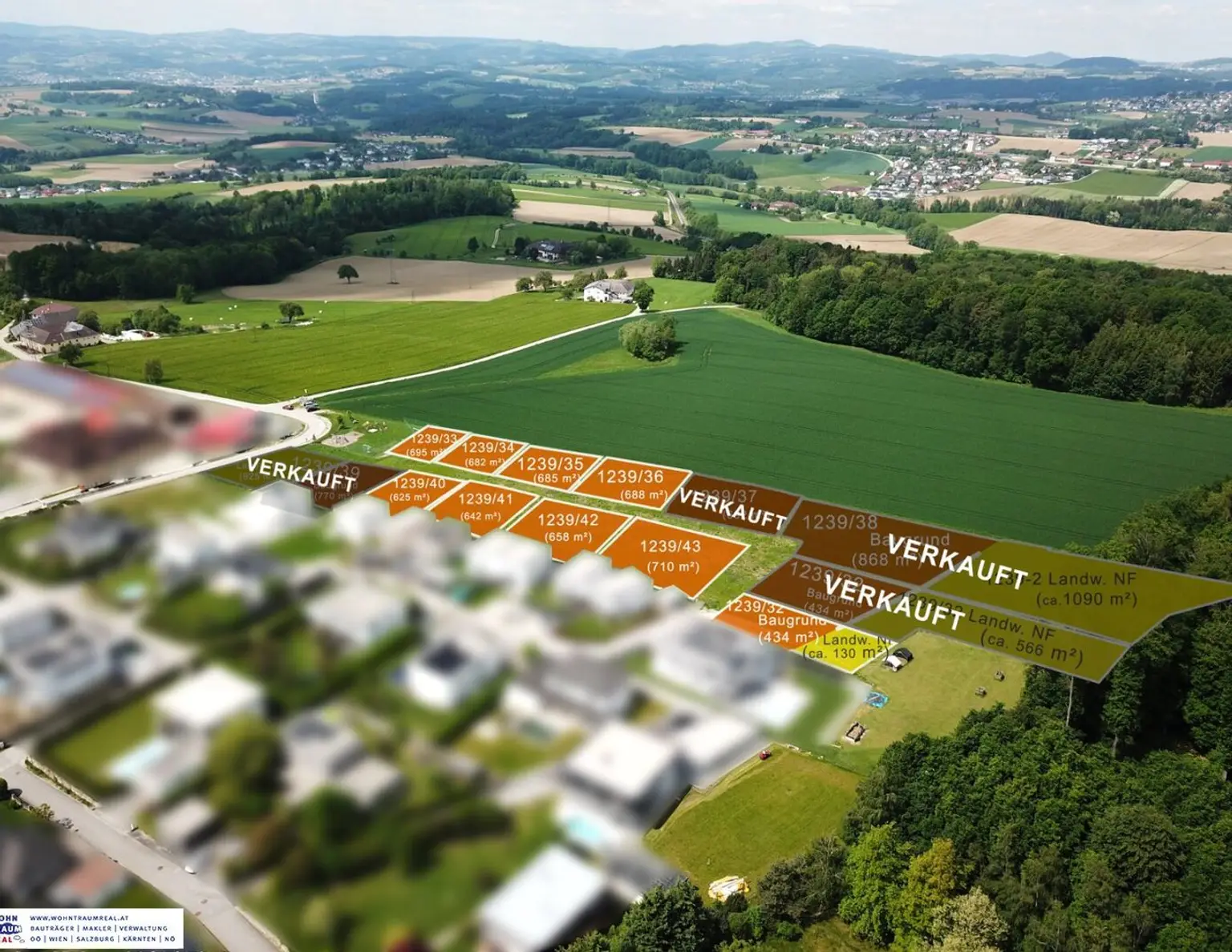 Baugrundstücke in Katsdorf / Ruhstetten - sonnige Lage, ideal für 1-3 Wohneinheiten je Parzelle