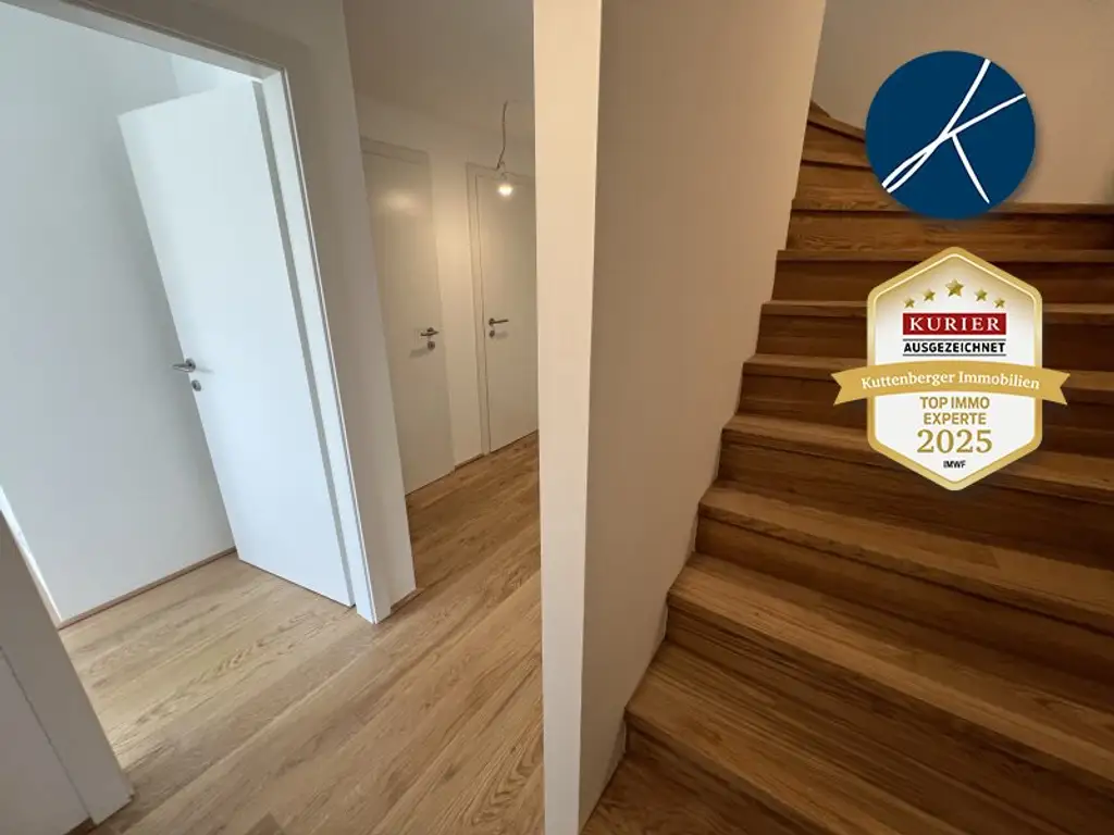 Gut vermietbar für Anleger nähe U6 Erlaaer Straße: Traum-Reihenhaus als Erstbezug mit Garten und Dachterrasse