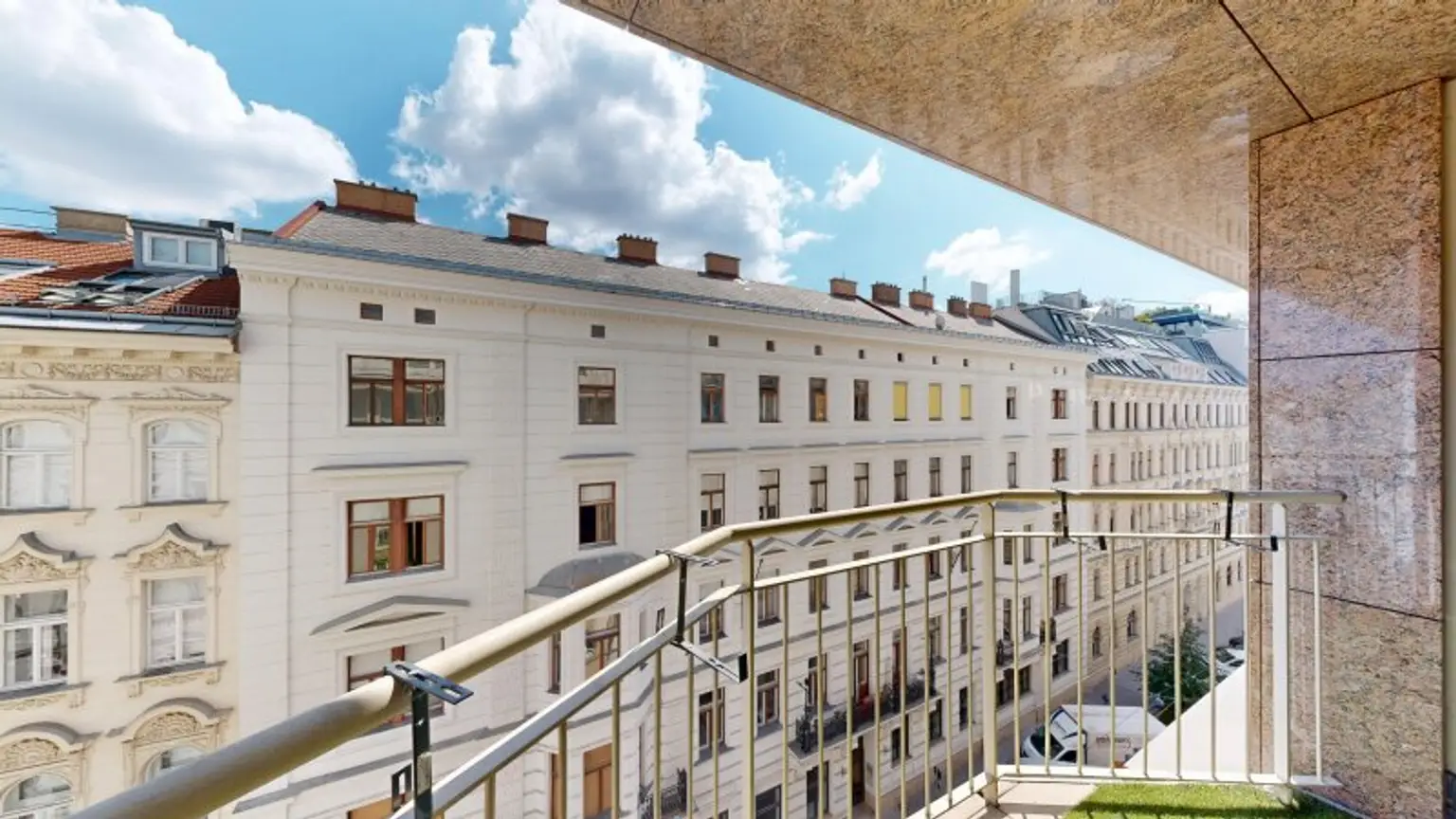 Blick vom Balkon