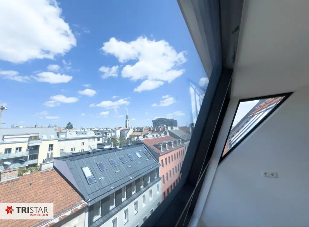 Nähe AKH · Dachgeschosswohnung · zwei Etagen · drei Außenflächen · Küchenanschlüsse auf beiden Ebenen · verführerischer Preis!!