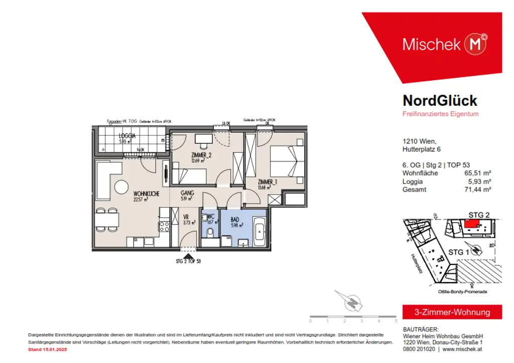 Neubau-Highlight: Provisionsfreie 3-Zimmer-Wohnung mit Balkon!