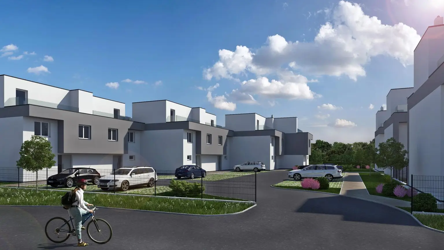 Ansicht Innenanlage mit Zufahrt