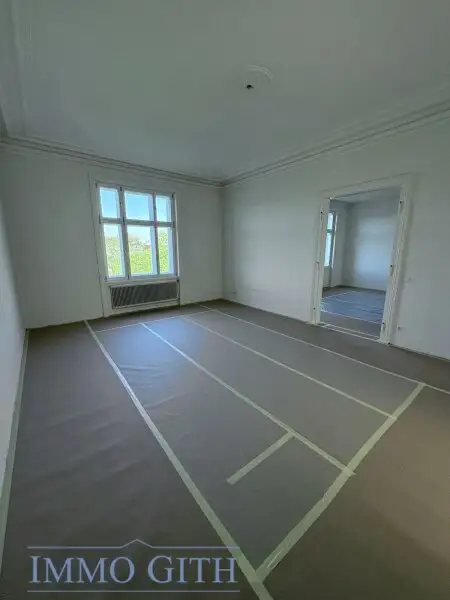 EXKLUSIVE ALTBAUWOHNUNG MIT 2 BALKONEN UND TRAUMBLICK ÜBER WIEN – 258 m² IN BESTLAGE DES 4. BEZIRKS UNBEFRISTET ZU MIETEN!