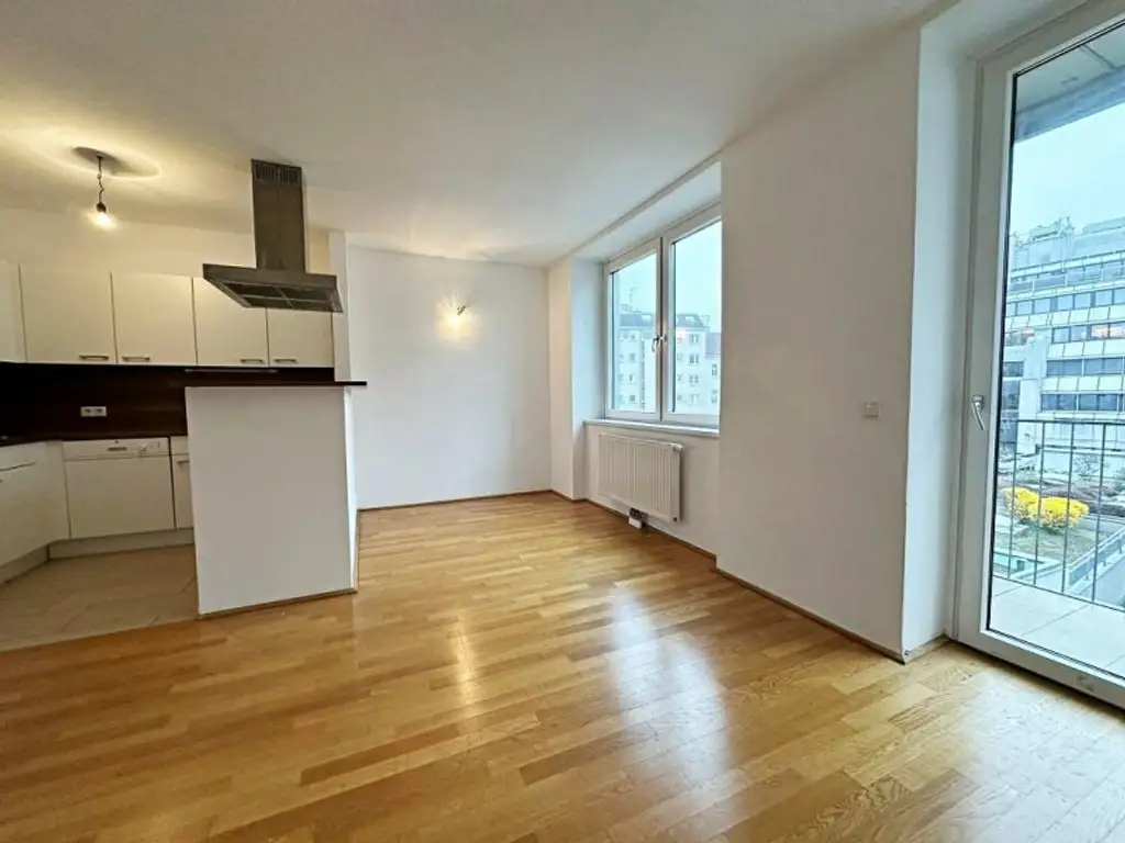 HUMBOLDTGASSE, U1 NÄHE, 76 m2 Neubau inkl. 4 m2 Loggia, Wohnküche, 2 Zimmer, gefördert, 2. Liftstock
