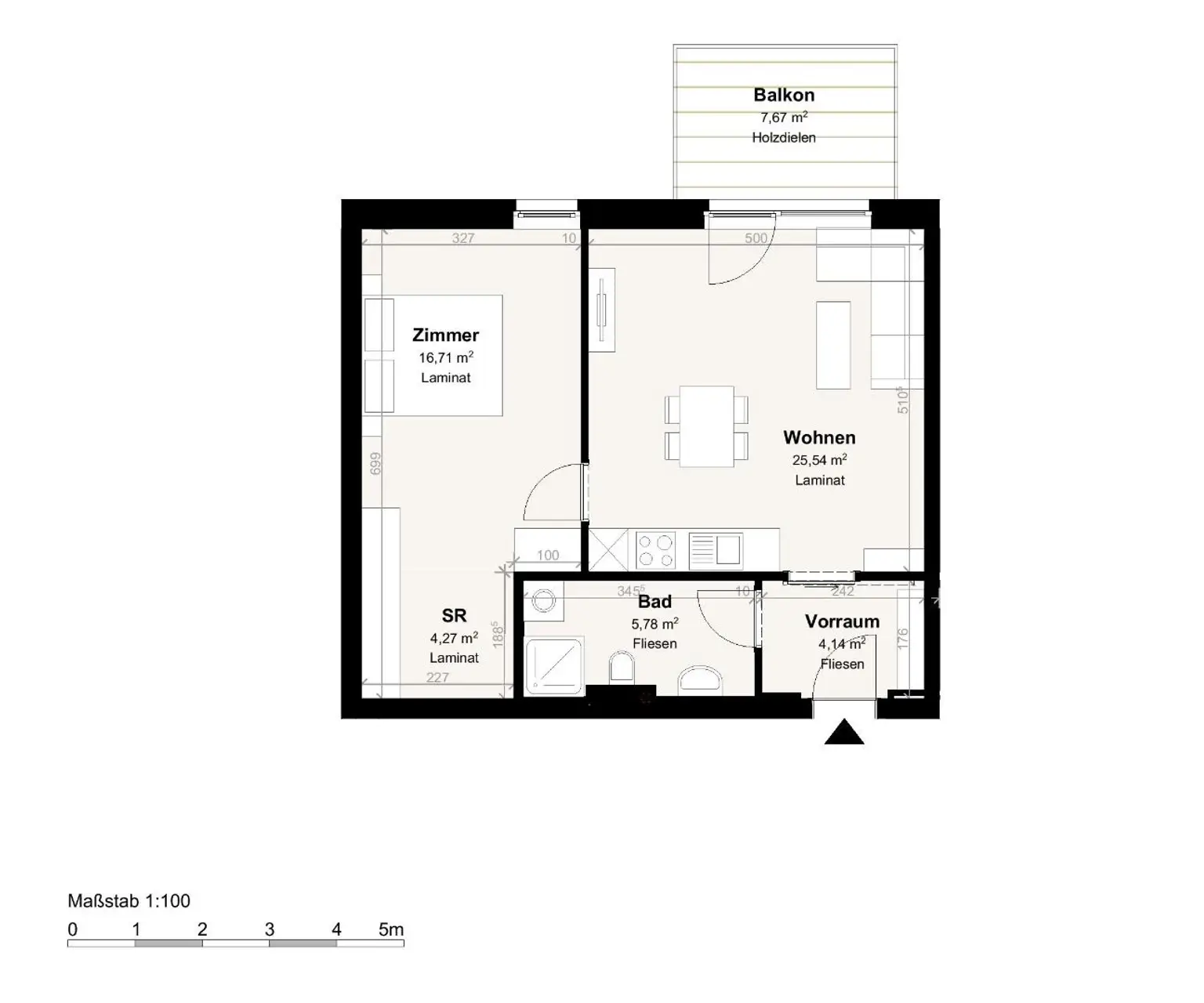 Geförderte Mietwohnung mit Balkon im Stadthaus Vinzenzgasse 81. TOP 6, [GF,VinG]