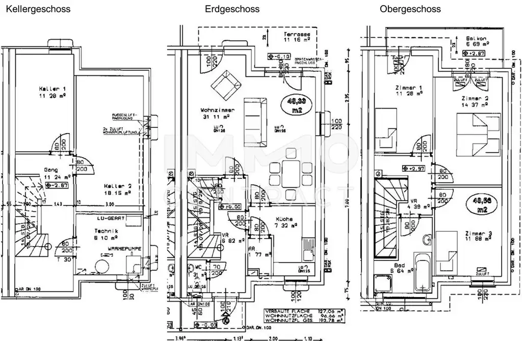 Doppelhaushälfte mit Eigengarten  am Ende einer Sackgasse in Ennsdorf, unterkellert mit Wärmepumpe, Solar und Wohnraumlüftung