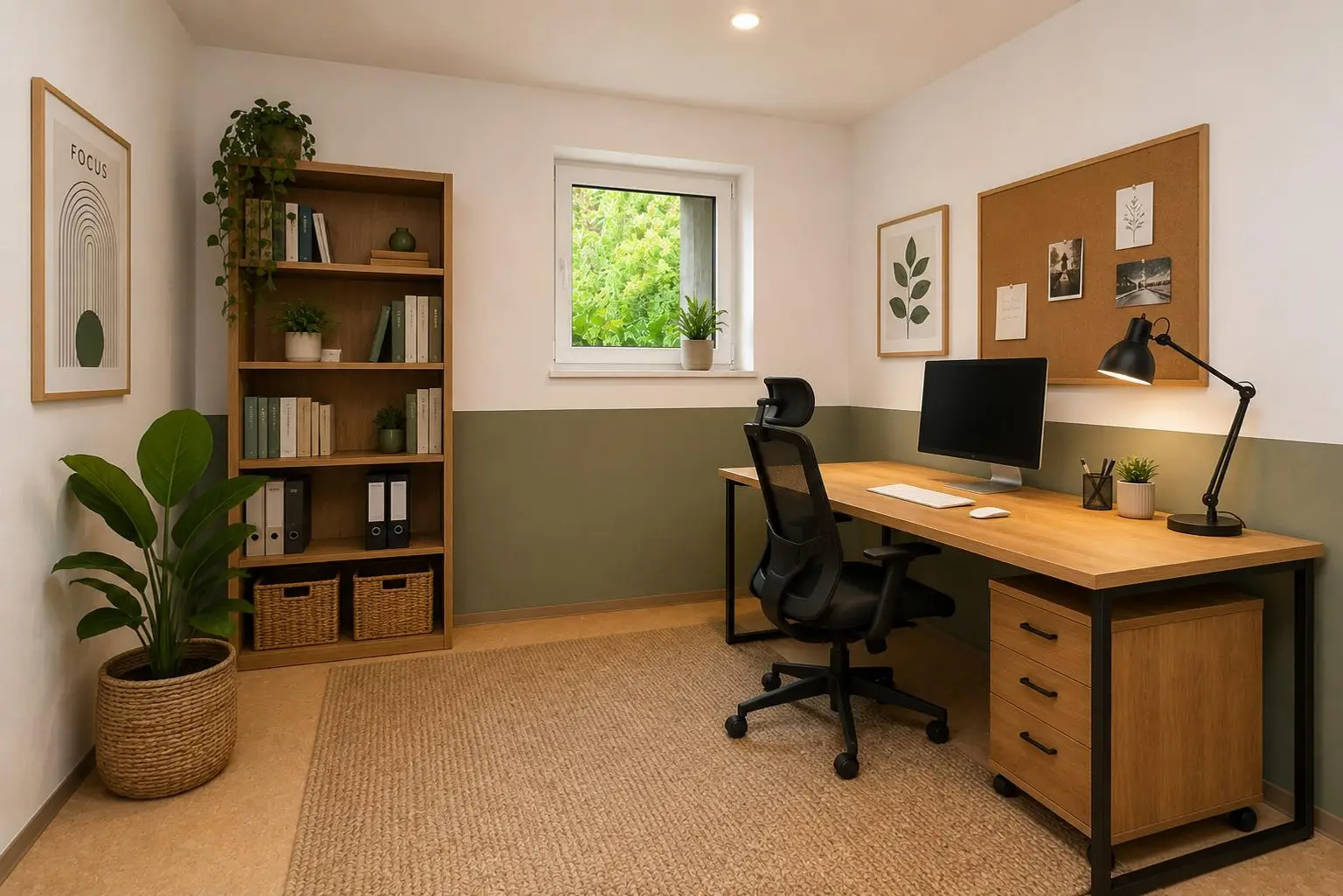 Arbeitszimmer virtuell eingerichtet