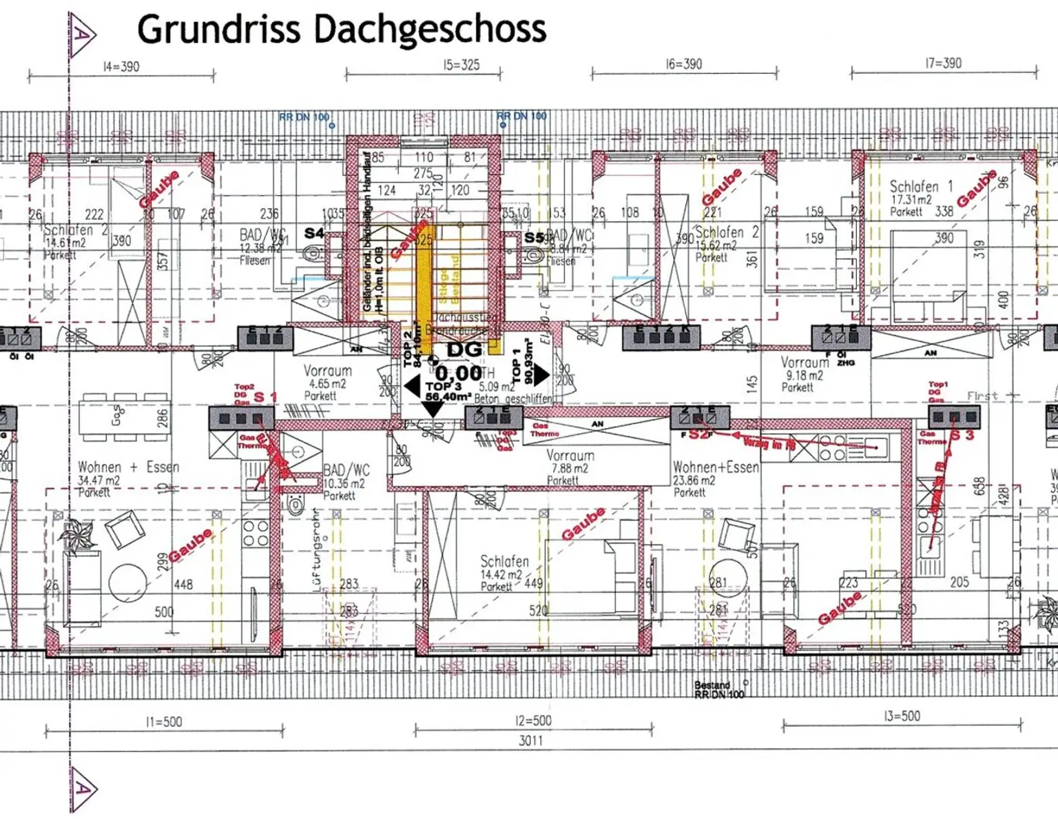 2 Rohdachböden baubewilligt. - 6 Wohneinheiten mit rund 450 m² WNFL. - Wohnlage nahe Lendplatz.