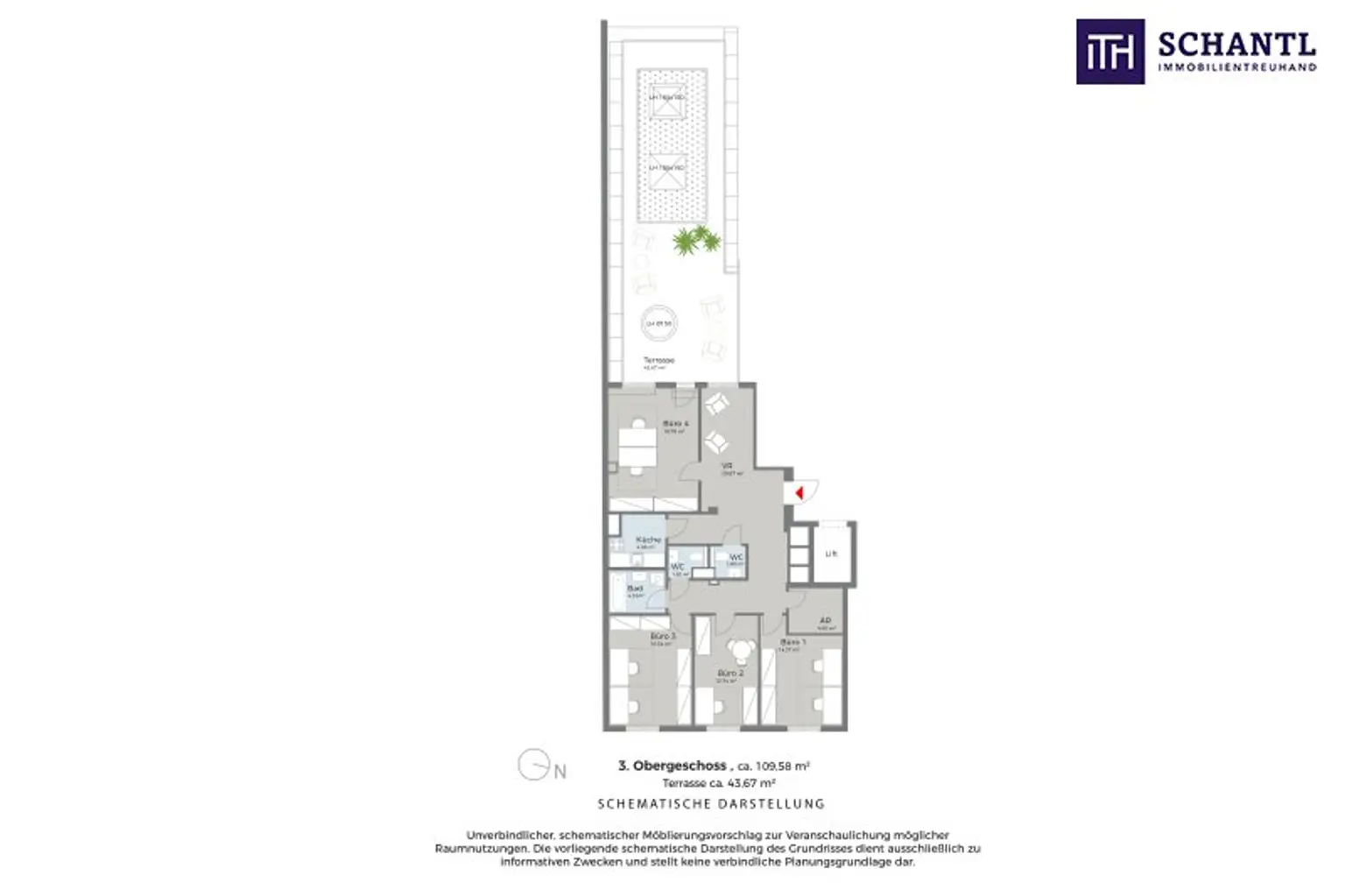 Grundriss, schematische Darstellung