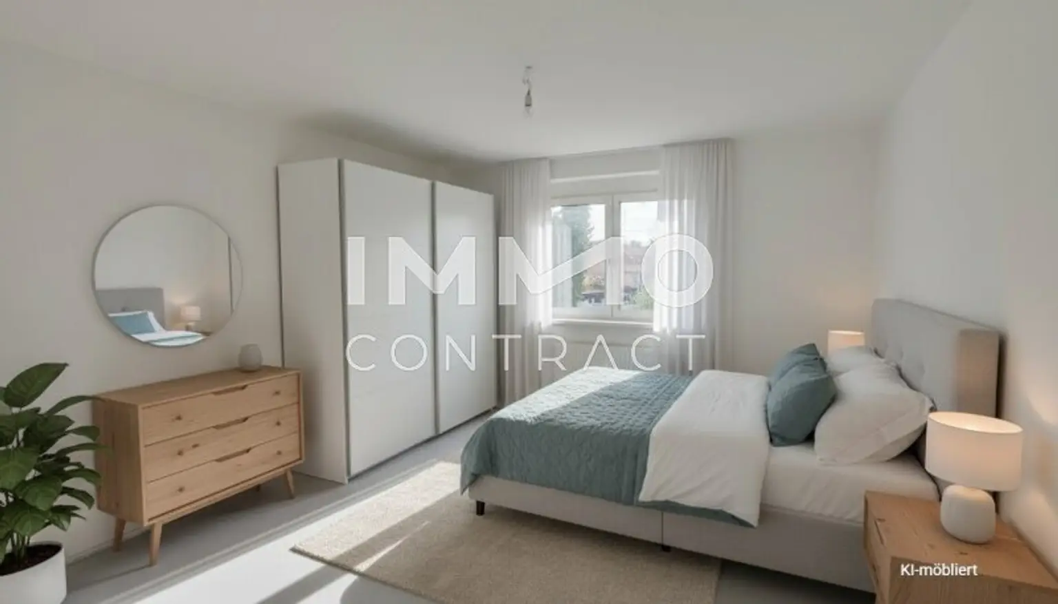 Schlafzimmer - KI-möbliert