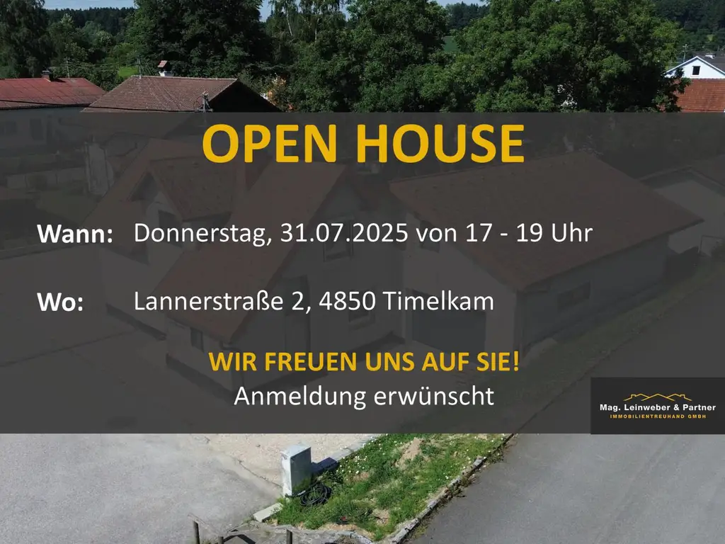 Renoviert, belagsfertig & bereit für Ihre Ideen! Einfamilienhaus mit Garten, Sonnenterrasse und Doppelgarage in Timelkam - BIETERVERFAHREN