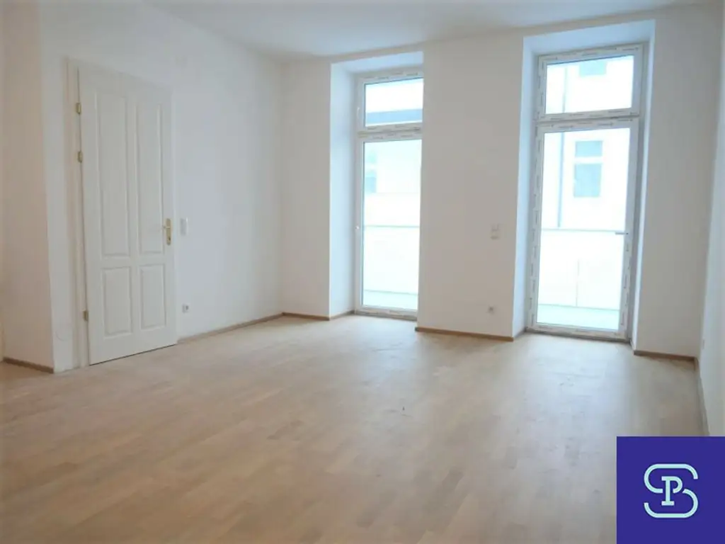 Provisionsfrei: Unbefristeter 98m² Altbau mit 11m² Süd-Loggia und Einbauküche - 1070 Wien!