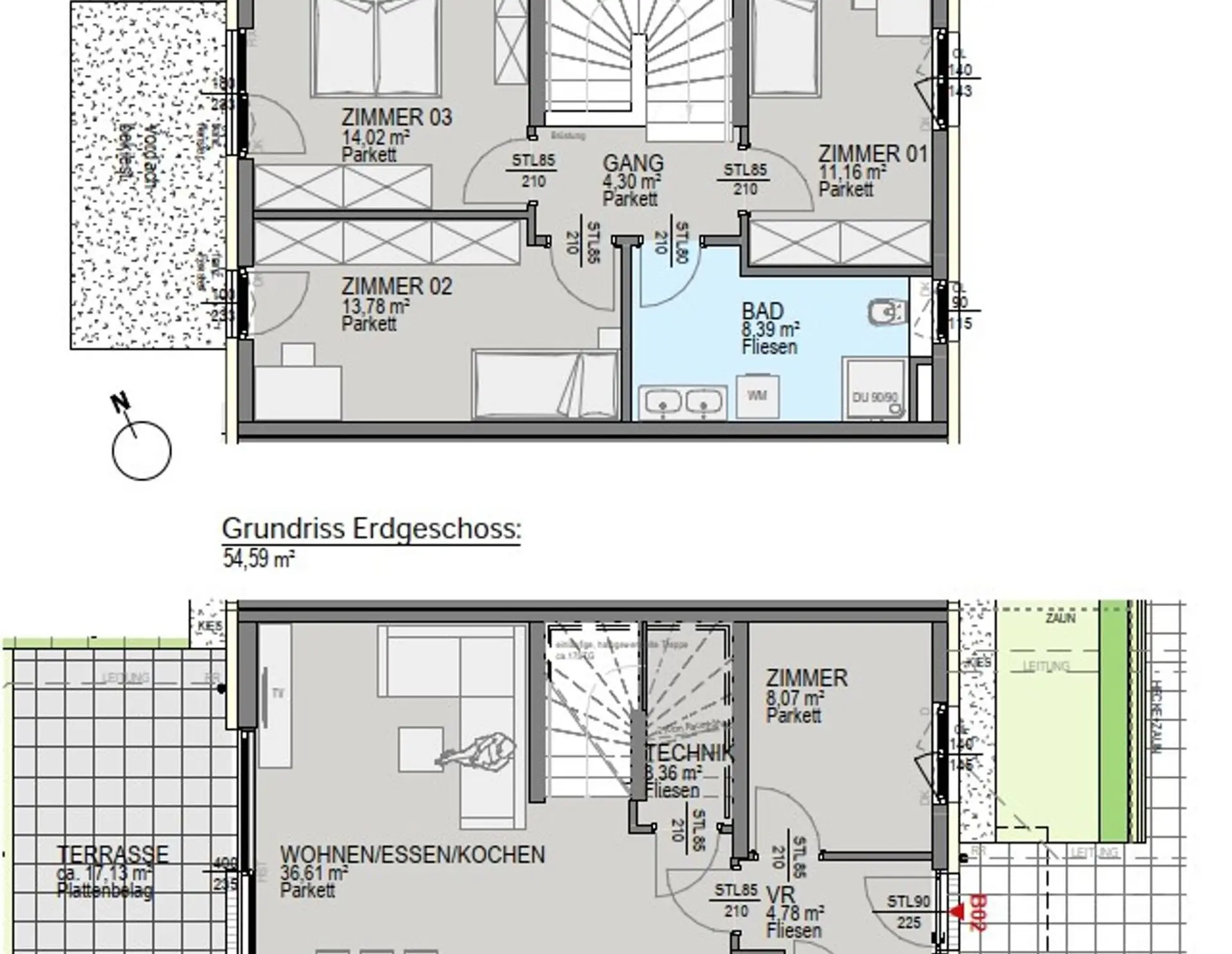 Exklusives Reihenhaus Ca. 106 m² mit Garten und Terrasse in Graz - Waltendorf - zu Kaufen