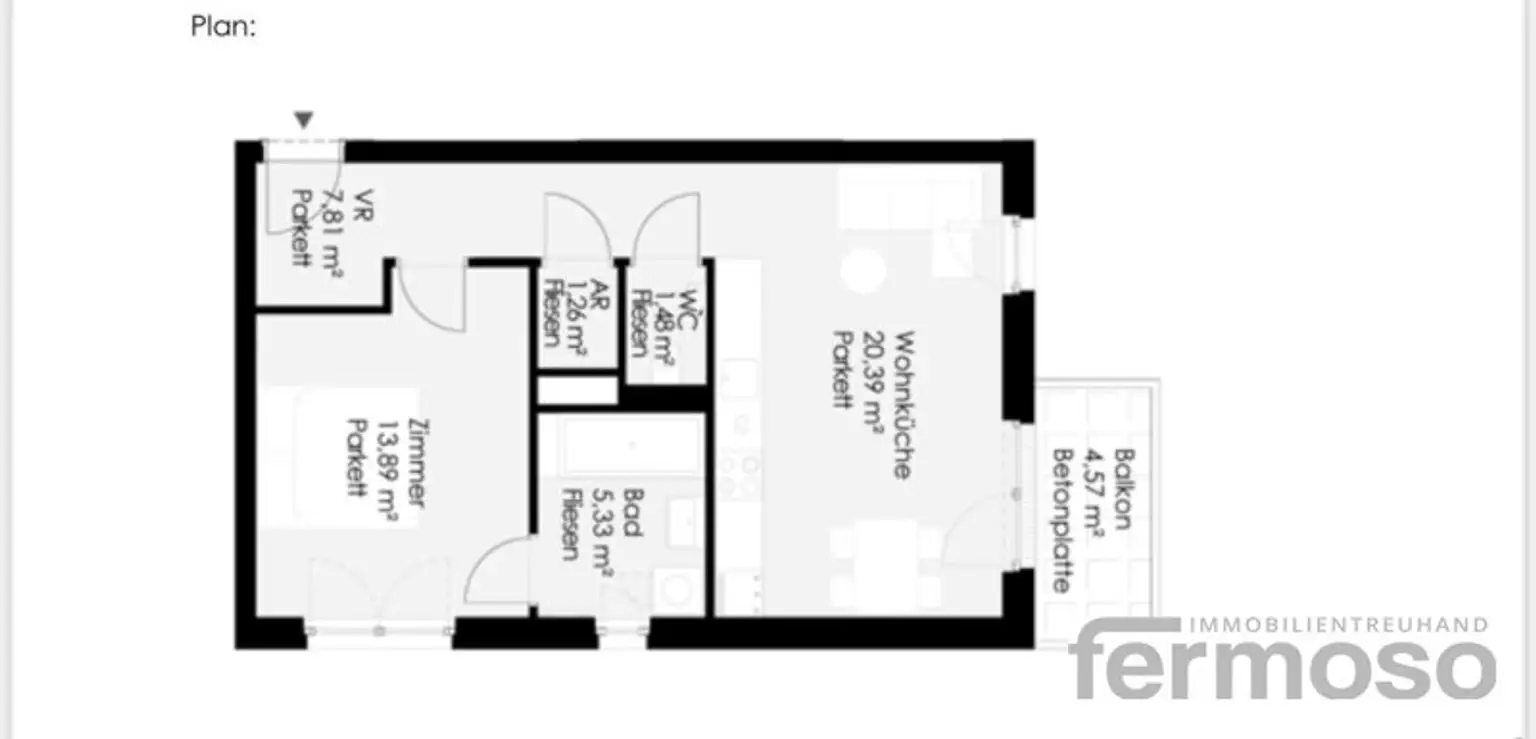 Neuwertige 2-Zimmer-Wohnung mit Balkon in 1210 Wien