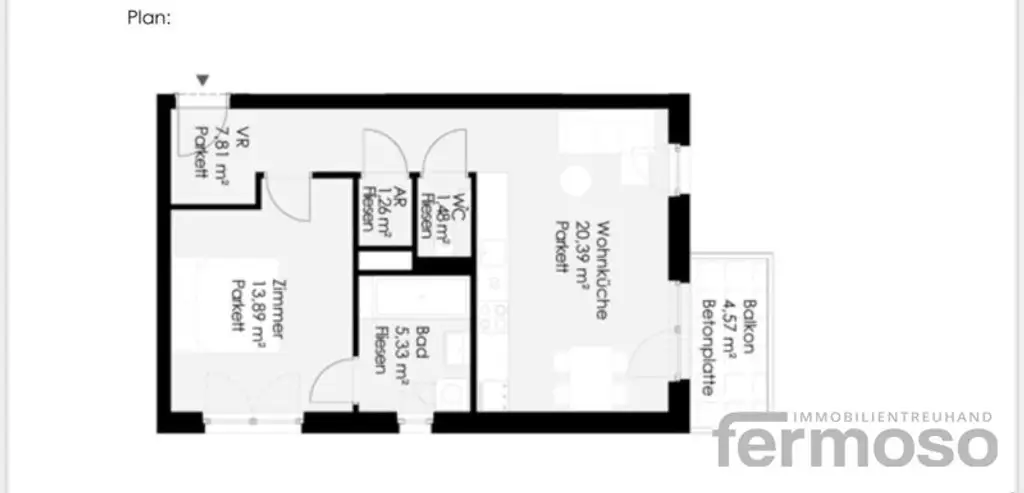 Neuwertige 2-Zimmer-Wohnung mit Balkon in 1210 Wien
