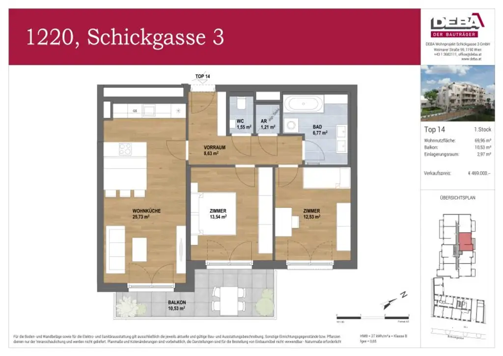 Die Perle von Stadlau - Schickgasse 3 - provisionsfreie Eigentumswohnungen an der U2 Hardeggasse