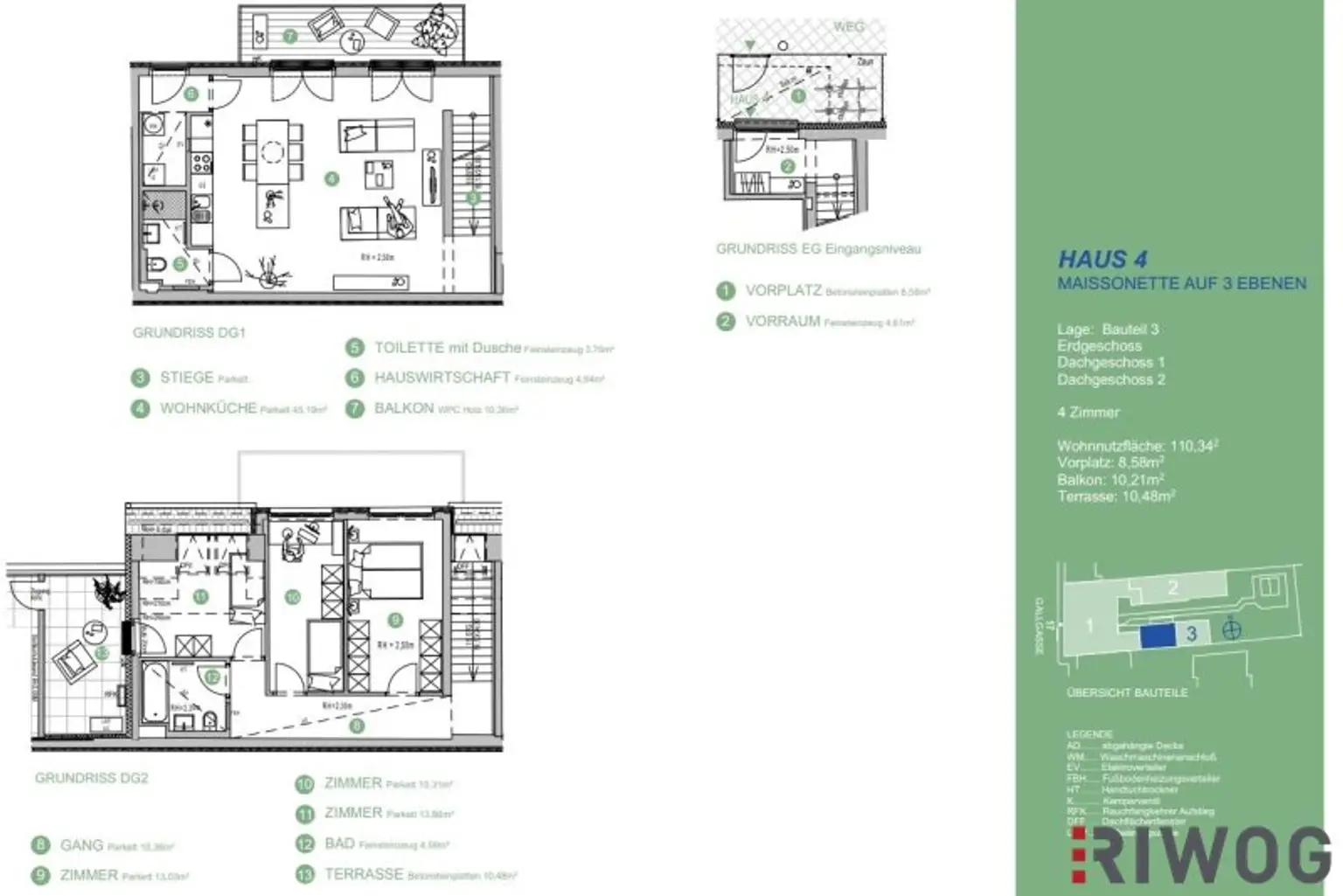 4-Zimmer Maisonette mit Balkon, Terrasse und Hochwertiger Ausstattung