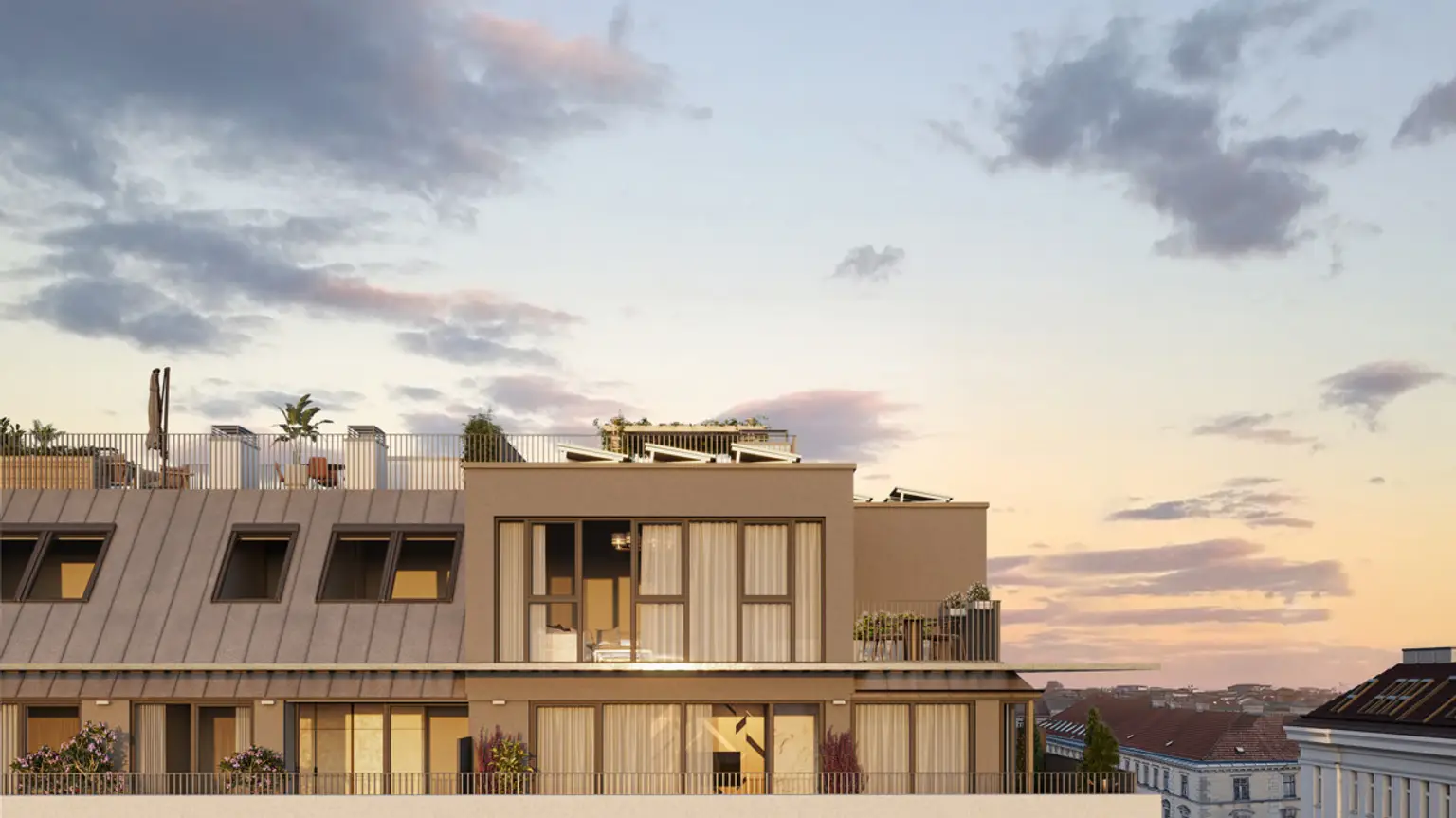 Exklusive 2 Zimmer Wohnung mit Dachterrasse - Sonne tanken: U6 Burggasse